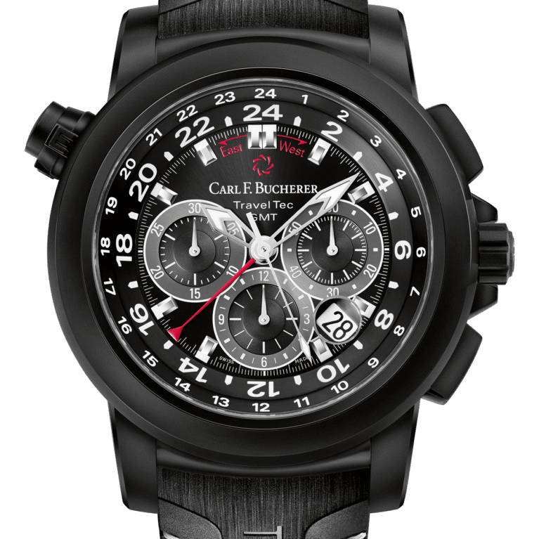 Carl F. Bucherer Patravi Traveltec Black Stainless steel Men's Watch