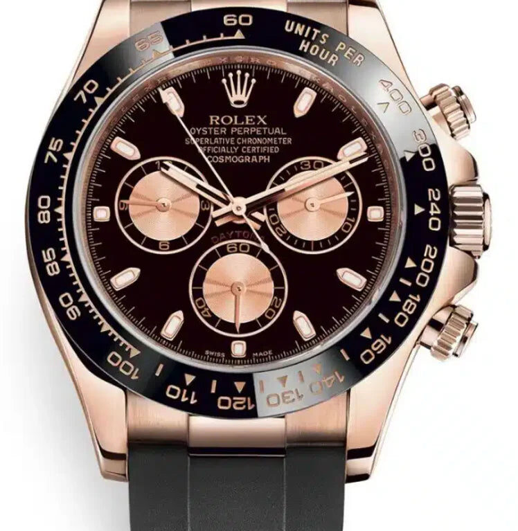Rolex Cosmograph Daytona Chronograph 18K Rose Gold & Black Ceramic Men's Watch