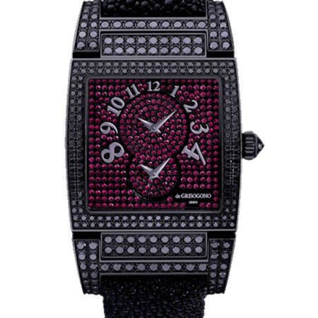 De Grisogono Instrumentino Blackened 18K White Gold & Rubies Ladies Watch