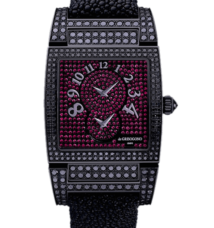 De Grisogono Instrumentino Blackened 18K White Gold & Rubies Ladies Watch