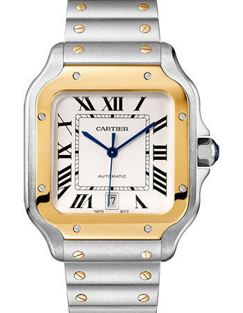 Cartier Santos Stainless Steel & 18K Yellow Gold Men's Watch