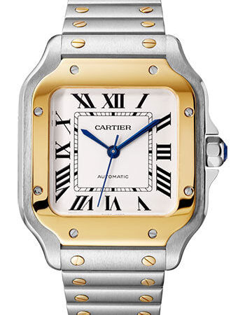 Cartier Santos Stainless Steel & 18K Yellow Gold Men's Watch