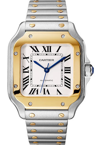 Cartier Santos Stainless Steel & 18K Yellow Gold Men's Watch