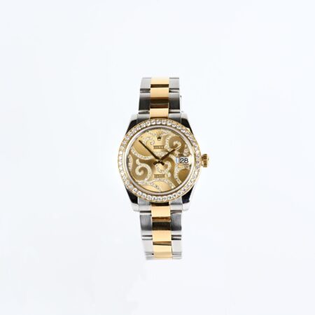 dk584839 Pre-Owned Rolex Datejust 31 Gold Dial 178383