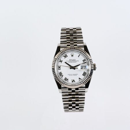 275732ro Pre-Owned Rolex Datejust 36 White Dial 126234