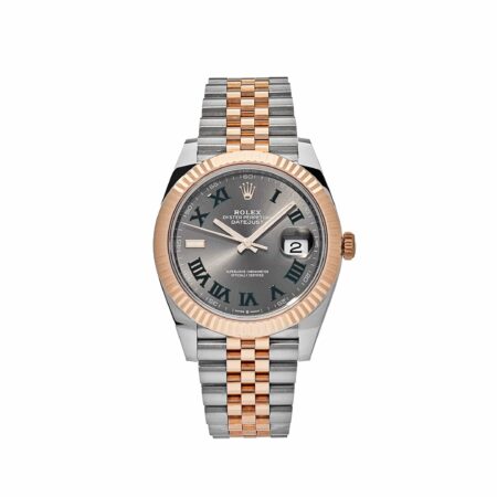 Rolex Datejust 126331 Rose Gold Stainless Steel Wimbledon Dial Jubilee