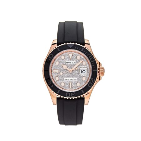 Rolex Yacht-Master 126655 Rose Gold Pave Diamond Dial