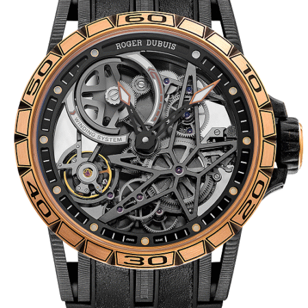 Roger Dubuis Excalibur Aventador Titanium DLC & 18K Rose Gold Mens Watch