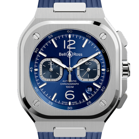 Bell & Ross Instruments BR 05 CHRONO BLUE STEEL Mens Watch