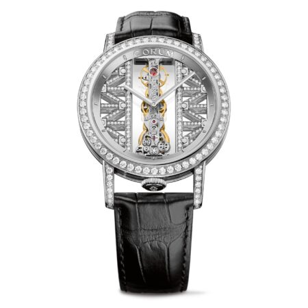 Corum Golden Bridge 18K White Gold & Diamonds Watch