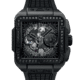 Hublot Square Bang Chronograph Ceramic & Black Diamonds Men's Watch