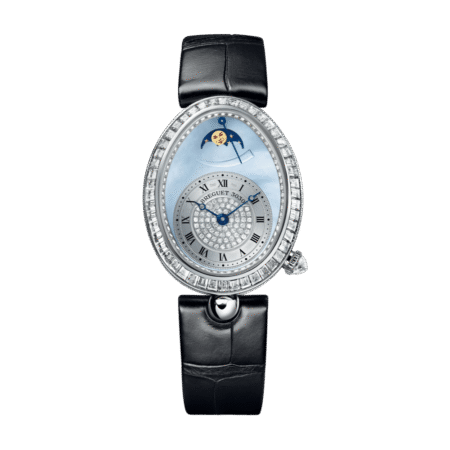 Breguet Reine de Naples Moon Phase 18K White Gold & Diamonds Lady's Watch