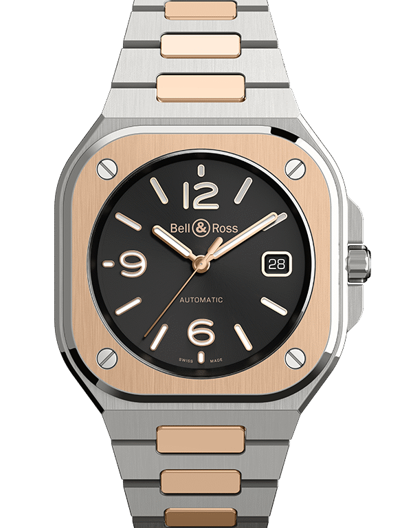 Bell & Ross Instruments BR 05 Black Steel & Rose Gold Men`s Watch