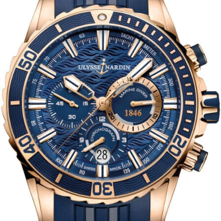 Ulysse Nardin Diver Chronograph 18K Rose Gold Men's Watch