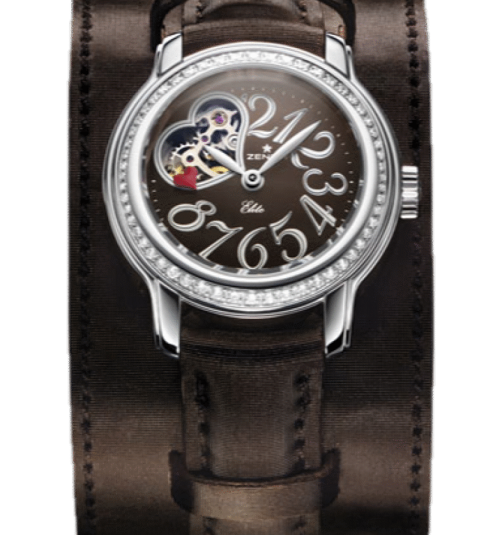 Zenith Elite Baby Star Love Open Stainless steel & Diamonds Lady's Watch