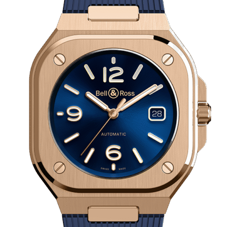 Bell & Ross Instruments BR 05 BLUE GOLD Mens Watch