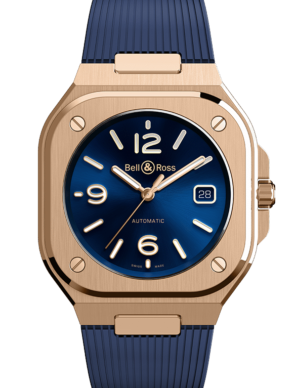 Bell & Ross Instruments BR 05 BLUE GOLD Mens Watch