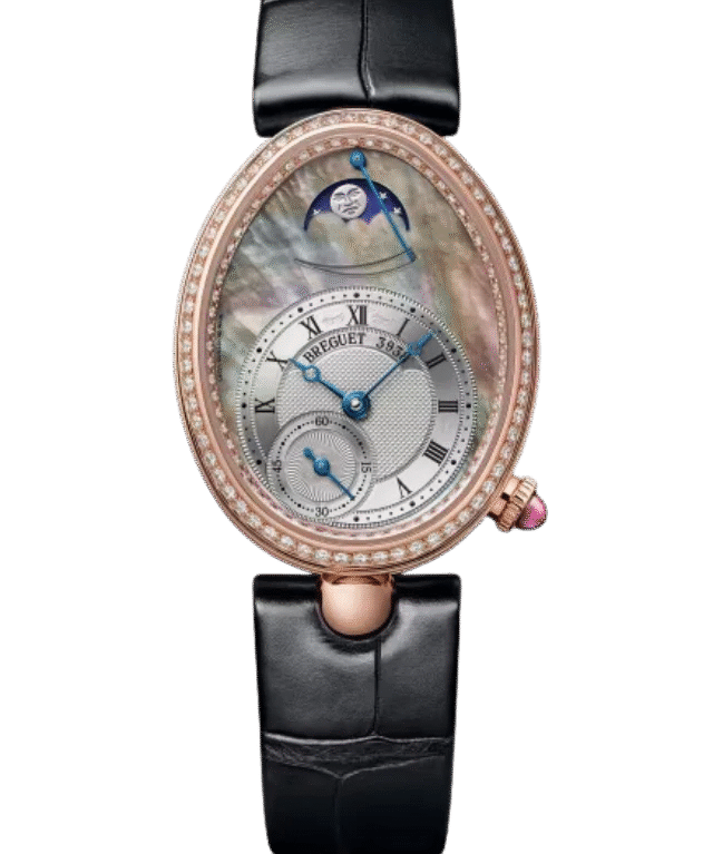 Breguet Reine De Naples Moon Phase 18K Rose Gold & Diamonds Ladies Watch