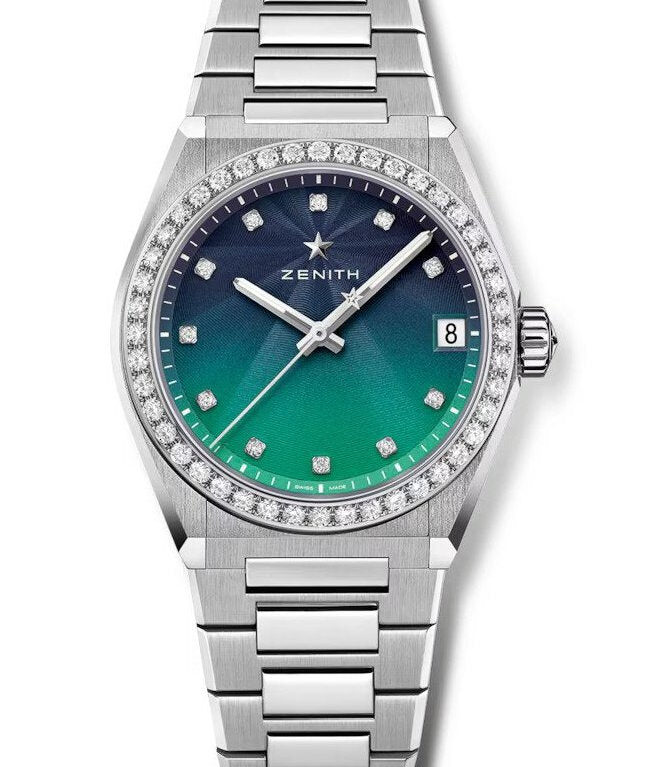 Zenith Defy Midnight Stainless Steel & Diamonds Ladies Watch
