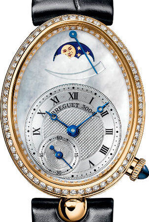 Breguet Reine De Naples Moon Phase 18K Yellow Gold & Diamonds Ladies Watch