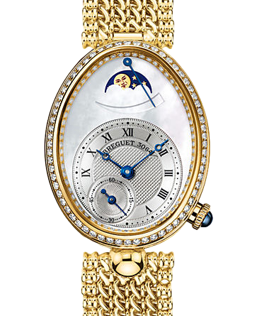Breguet Reine De Naples Moon Phase 18K Yellow Gold & Diamonds Ladies Watch