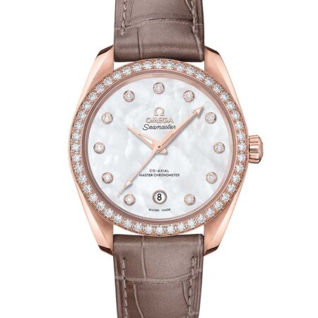 Omega Seamaster Aqua Terra Co-Axial Master 18K Sedna™ Gold & Diamonds Ladies Watch