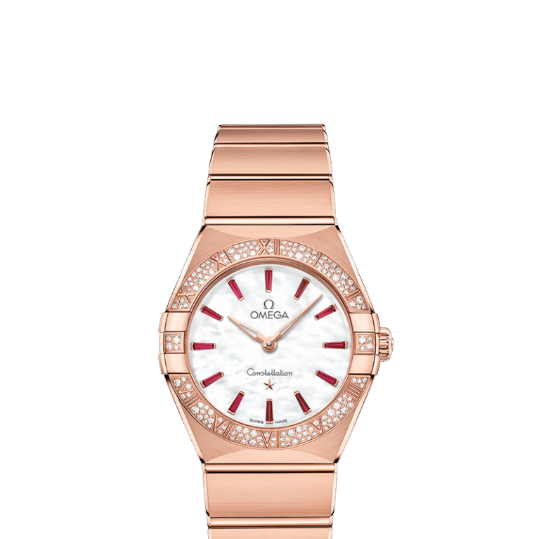 Omega Constellation Quartz 18K Sedna™ Gold & Diamonds & Rubies Lady’s Watch
