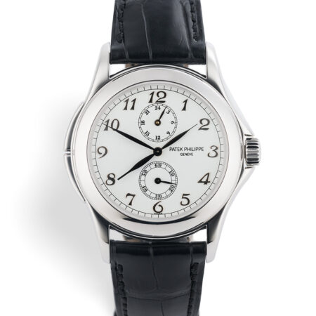 Patek Philippe Calatrava Travel Time 18K White Gold Men's Watch