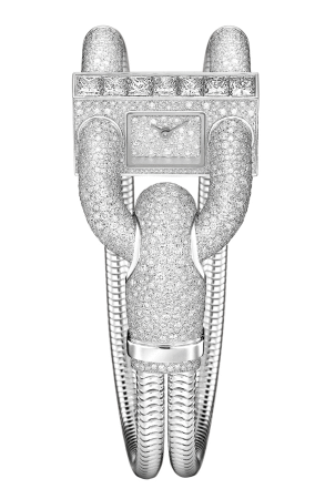 Van Cleef & Arpels Cadenas 18K White Gold & Diamonds Lady's Watch
