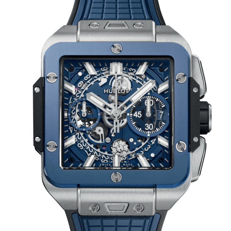 Hublot Square Bang Chronograph Titanium & Blue Ceramic Men's Watch