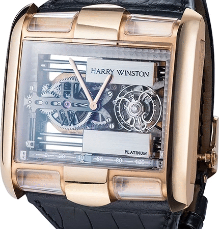 Harry Winston Glissiere Haute Horology Tourbillon 18K Rose Gold Men's Watch
