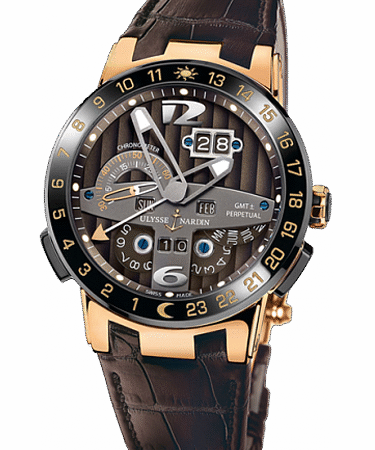 Ulysse Nardin El Toro Perpetual GMT 18K Rose Gold Men's Watch
