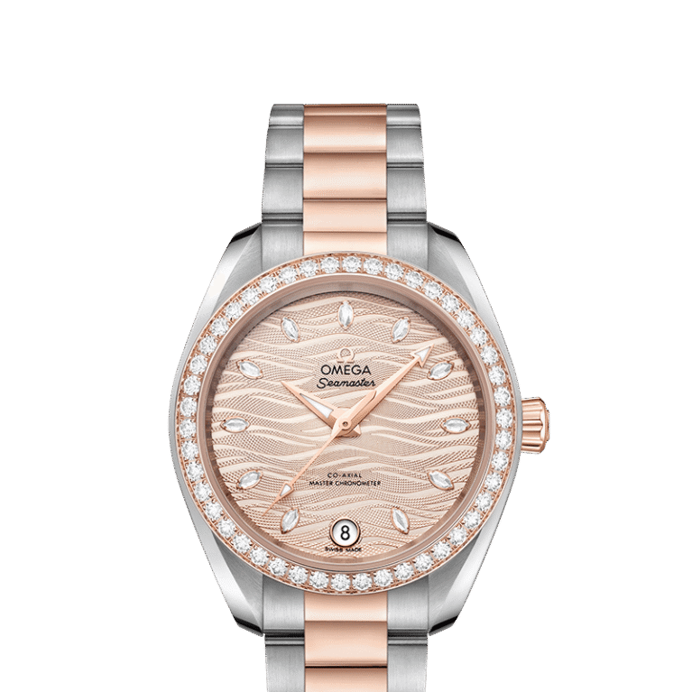 Omega Seamaster Aqua Terra Co-Axial Master Chronometer Stainless Steel & 18K Sedna™ Gold & Diamonds Lady's Watch
