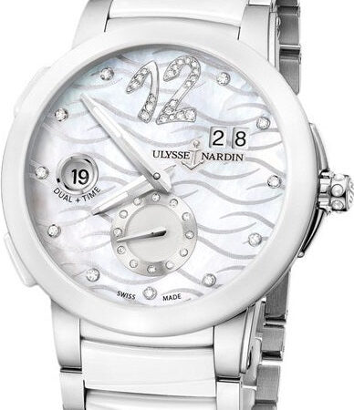 Ulysse Nardin Executive Dual Time Stainless steel & Ceramic Lady Watch