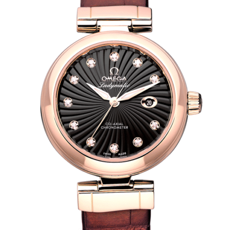 Omega De Vile 18K Rose Gold & Diamonds Ladies Watch