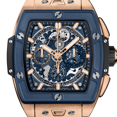 Hublot Spirit of Big Bang Chronograph 18K King Gold & Blue Ceramic Man's Watch