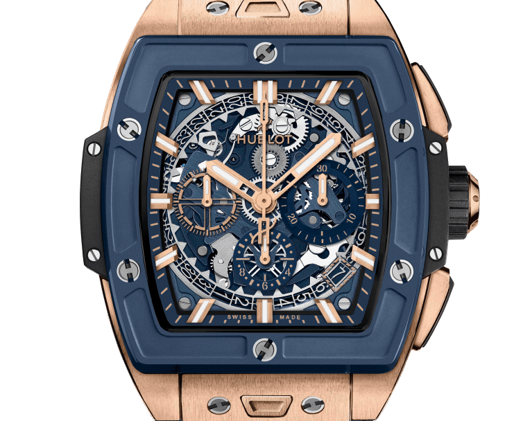 Hublot Spirit of Big Bang Chronograph 18K King Gold & Blue Ceramic Man's Watch