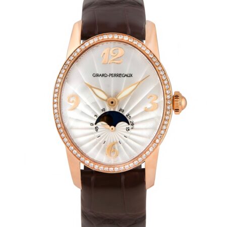 Girard Perregaux Cat's Eye Moon-Phases 18K Rose Gold & Diamonds Lady's Watch