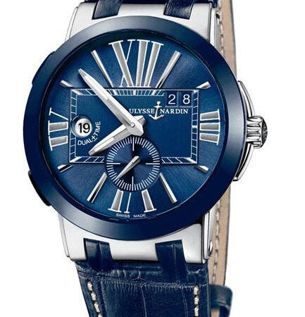 Ulysse Nardin Executive Dual Time Stainless steel & Ceramic Men's Wath