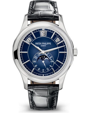 Patek Philippe Complications Moonphase 18k White Gold Men's Watch