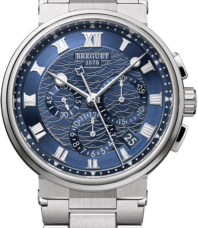 Breguet Marine 5527 Chronograph 18K White Gold Men's Watch
