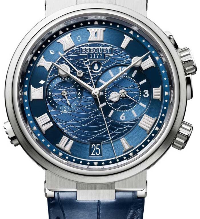 Breguet Marine 5547 Marine Alarme Musicale 18K White Gold Men's Watch