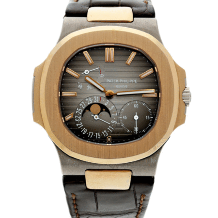 Patek Philippe Nautilus 18K Rose Gold & 18K White Gold Mens Watch