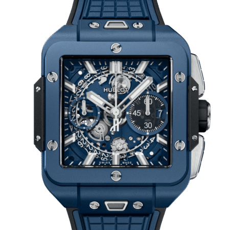 Hublot Square Bang Chronograph Blue Ceramic Men's Watch