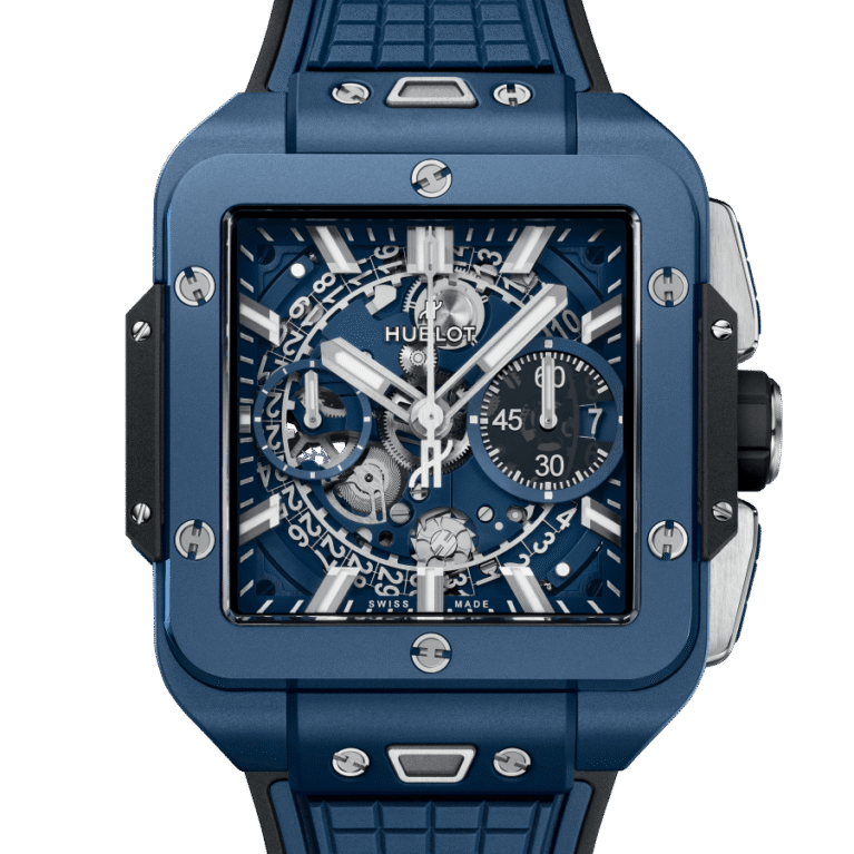 Hublot Square Bang Chronograph Blue Ceramic Men's Watch