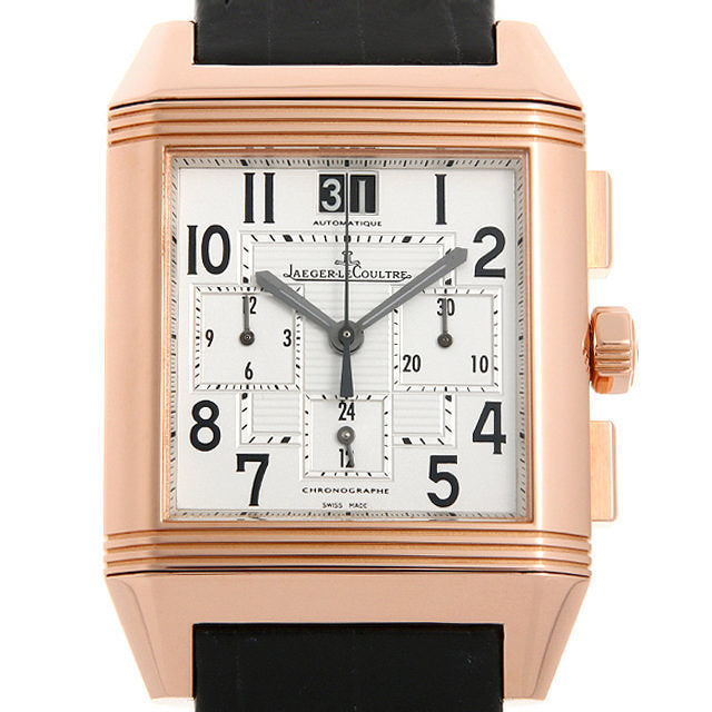 Jaeger-LeCoultre Reverso Squadra Chronograph GMT 18K Rose Gold Men's Watch