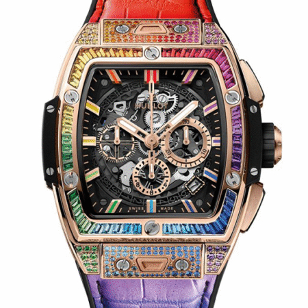 Hublot Spirit of Big Bang Chronograph 18K King Gold & Colored Gemstones Man's Watch