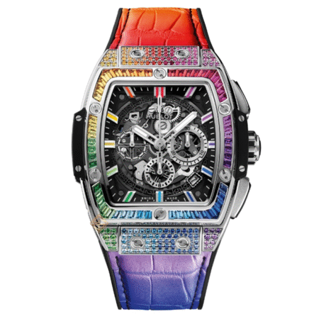 Hublot Spirit of Big Bang Chronograph Titanium & 18K White Gold & Colored Gemstones Man's Watch