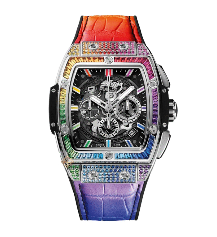 Hublot Spirit of Big Bang Chronograph Titanium & 18K White Gold & Colored Gemstones Man's Watch