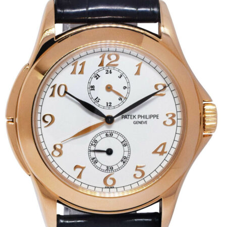 Patek Philippe Calatrava Travel Time 18K Rose Gold Men's Watch